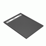 RECEVEUR DE DOUCHE EFFET PIERRE GRIS - CANIVEAU - 120 X 90 CM - PEDRA AURLANE