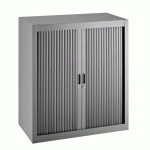 ARMOIRE À RIDEAUX DÉMONTABLES BUDGET 100 X 90 CM GRIS CLAIR-GRIS