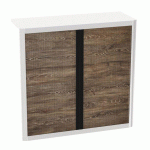 ARMOIRE EASY OFFICE HAUTEUR 104 CM CORPS BLANC RIDEAUX DÉCOR BOIS - MANUTAN COLLECTIVITÉS