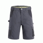 BERMUDA DE TRAVAIL MULTIPOCHES HUGHES GRIS/NOIR T.38 NORTH WAYS
