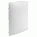 CLASSEUR 4 ANNEAUX 15MM POLYPROPYLÈNE OPAK - A4 - BLANC - LOT DE 20