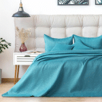 FLHF - COUVRE-LIT EN RELIEF TURQUOISE 170X270 - TURQUOISE
