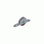 GALET SUR ROULEAUX POUR PORTE LOURDE GORGE 5MM 72,5X20,5MM AXE D4 - MONIN - 111210