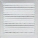 GRILLE ESTAMPÉE 436 LARGEUR 250MM HAUTEUR 250MM ANODISÉ ARGENT - RENSON - 16262