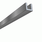 PROFILS U ALUMINIUM - ARGENT SATINÉ - 3 M - 20X20X1,3 MM QUINCADÉCOR