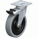 ROUL. PIV+FR PLATINE D=100MM F=70KG MOY. BIL LE BDG CAOUT. - BLICKLE