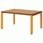 TABLE MALIBU 120X80 T3 SOUDÉ ST ORANGE U340/NOIR ORANGE 1028