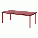 TABLE MALIBU 160X80 T2 4P ST ANTIB ROUG U321/NOIR ROUGE 3020