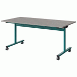 TABLE MALIBU RAB. 160X80 T5 DL STRA ABS BÉTON F186/BLEU 5018