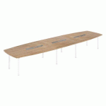 TABLE MODULABLE BELEM L 520 X P 140 CM -18 PERSONNES CHÊNE NATUREL