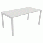 BUREAU ASTRO ARCHE DROIT ÉCHANCRÉ 160 X 80 BLANC/BLANC - BURONOMIC