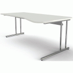 BUREAU RÈGLABLE ARTLINE L195 X P80/100XH68-82CM BLANC 7665
