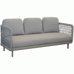 CANAPÉ CLUB 3 PLACES - GRIS CLAIR - PROLOISIRS