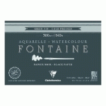 FONTAINE NOIR BLOC COLLÉ 4 CÔTÉS 20F 10X15CM 300G GRAIN FIN - NOIR - LOT DE 2