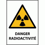 LOT DE 2 - PANNEAU DANGER - DANGER RADIOACTIVITÉ - W003 - ISO EN 7010 PVC 2 MM A4