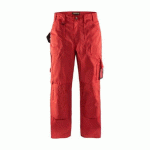 PANTALON DE TRAVAIL ARTISAN SANS POCHES FLOTTANTES ROUGE D112 - BLAKLADER