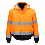 PORTWEST C468 BLOUSON 2-EN-1 HIVIS ORANGE - TAILLE S