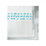 RIDEAU DE DOUCHE PEVA BIRDY 180X200CM BLEU & BLANC SPIRELLA BLEU