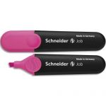 SURLIGNEUR SCHNEIDER JOB POINTE BISEAUTEE RECHARGEABLE AVEC MAXX 660 REFILL STATION  RESISTE EVAPORATION ROSE - LOT DE 20
