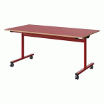 TABLE MALIBU RAB 160X80 T5 DL ST ALAISÉ ROUG U321/ROUGE 3020