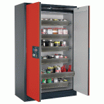 ARMOIRE SÉCURITÉ Q-PEGASUS-90 Q90.195.120.WDAC GRIS/ROUGE - MANUTAN COLLECTIVITÉS