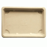 BOÎTE À SUSHI BIONIC 18.5X13X1.5 CM CELLULOSE NATUREL (VENDU PAR 800)