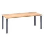 BUREAU DROIT 180 CM CHÊNE CLAIR - PIÈTEMENT ANTHRACITE EXPRIM