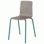 CHAISE MALIBU 4P T7 COQUE BÉTON CHIC F186 / ACIER BLEU 5018