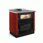 CUISINIÈRE À BOIS 7,1 KW AVEC FOUR 68 L - VERONA XXL.16 MAIOLICA - BORDEAUX LA NORDICA EXTRAFLAME
