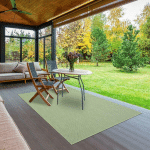 DEZENCO - 80X150 - TAPIS EXTERIEUR EXTUNI VERT 80X150 OEKO TEX® EN POLYPROPYLÈNE DOUX ET SOYEUX - VERT