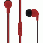 ÉCOUTEURS FILAIRES INTRA-AURICULAIRES BE COLOR - ROUGE/NOIR - TNB