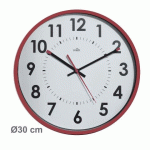 HORLOGE MURALE ABBY Ø 30 CM - À QUARTZ - ROUGE