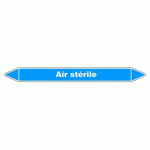 LOT DE 3 - MARQUEUR DE TUYAUTERIE - AIR STÉRILE - EN VINYLE LAMINÉ 355 X 37 MM