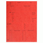 LOT DE 5 - PAQUET DE 25 DOSSIERS DE PROCÉDURE CARTE LUSTRÉE 25X32CM - ROUGE