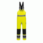 PORTWEST CD852 COTTE À BRETELLES HV ÉCO-CONÇU WX2 JAUNE/NOIR - TAILLE 5XL