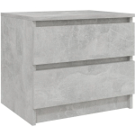 TABLE DE CHEVET GRIS BÉTON 50X39X43,5 CM AGGLOMÉRÉ