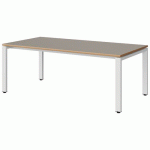 TABLE MALIBU 160X80 T3 SOUDÉ STRA ALAISÉ GRIS U727/BLC 9016