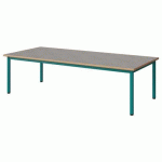 TABLE MALIBU 180X80 T1 4P STRA ALAISÉ BÉTON F186/BLEU 5018