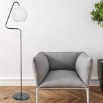 LUX.PRO - LAMPADAIRE LITTLEHAMPTON EN MÉTAL ET CORDE DE JUTE HAUTEUR 160 CM E27 NOIR / BLANC [ ] - BLANC