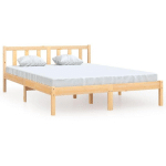 ELEGANT PINE HIGH PINE WOODEN TIPE DE LIT DE TÊTE 135X190CM DIVERSES COULEURS COULEUR : BRUN CLAIR