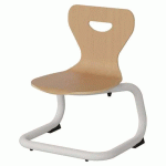 CHAISE MALIBU AST - T1 - COQUE HÊTRE / ACIER BLANC 9016 - MANUTAN EXPERT