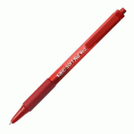 LOT DE 12 - STYLO BILLE BIC SOFT FEEL RÉTRACTABLE POINTE 1 MM - ÉCRITURE MOYENNE - ROUGE