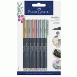 FABER-CASTELL MARQUEUR METALLICS, SUR CARTE BLISTER DE 6 - LOT DE 2