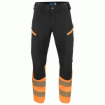 PROJOB 6528 PANTALON POLYCOTON - EN ISO 20471 CLASSE 1 ORANGE/NOIR - TAILLE 52