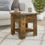 TABLE BASSE CHÊNE FUMÉ 40X40X42 CM BOIS D'INGÉNIERIE