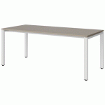 TABLE MALIBU 180X80 T5 SOUDÉ STRA ABS GRIS U727/BLC 9016