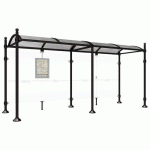 ABRI BUS PROVINCE 5 M SANS BARDAGES LATÉRAUX BOULE NOIR 9005 - PROCITY