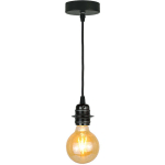 LAMPE SUSPENSION DESIGN EN MÉTAL NOIR COMPATIBLE AMPOULE LED E27