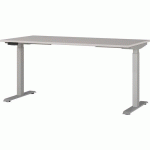 BUREAU RÉGLABLE ÉLECTRIQUE GW-JET - 160CM - CACHEMIRE/ARGENT - GERMANIA