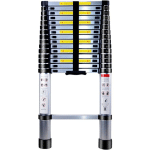 4,7M ÉCHELLE TÉLESCOPIQUE PORTABLE ÉCHELLE EXTENSIBLE EN ALUMINIUM CERTIFIÉ EN131 AVEC 15 ECHELONS CHARGE 150 KG -4.7M